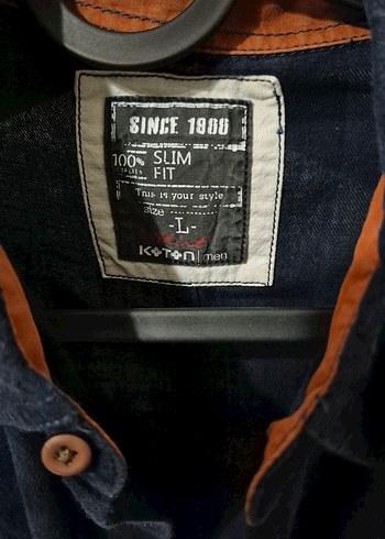 Erkek Lacivert Denim Gömlek Uzun Kollu - Görsel 2