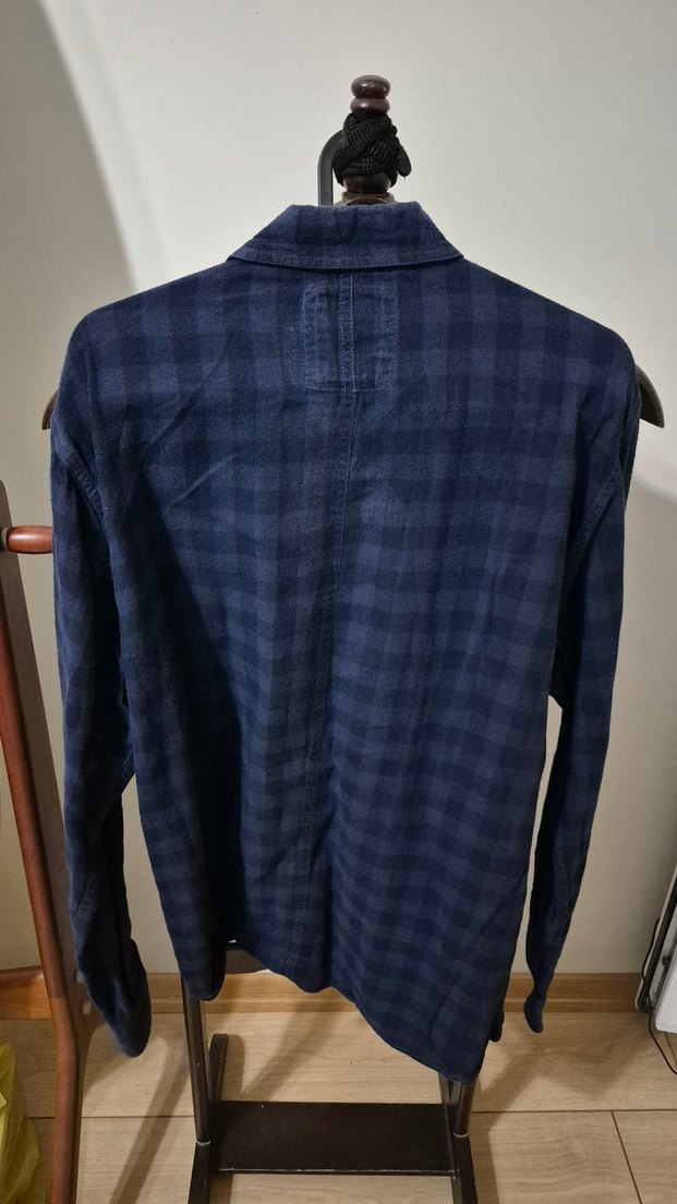 Erkek Lacivert Denim Gömlek Uzun Kollu - Görsel 3