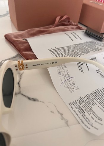 Beyaz Miu Miu Kadın Gözlüğü - Görsel 4