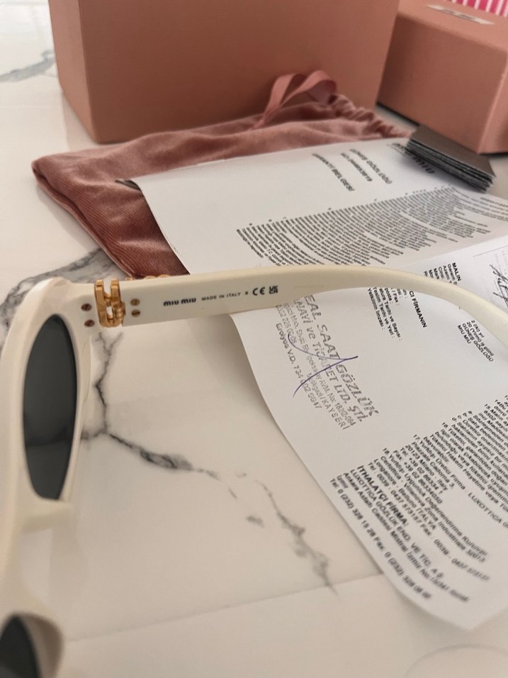 Beyaz Miu Miu Kadın Gözlüğü - Görsel 4