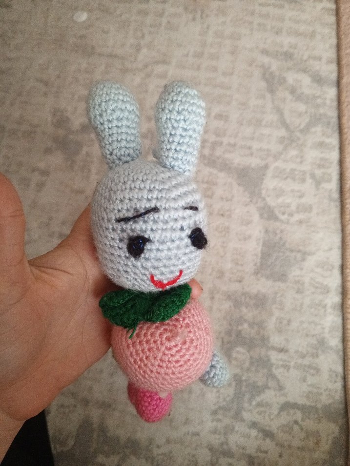 Pastel Renkli Örgü Tırtıl Peluş Oyuncak - Görsel 2