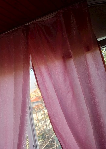 Pembe Bohem Tarzı Pastel Tül Perde - Görsel 3