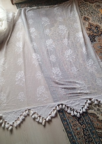 Bohem İşlemeli Beyaz Perde - Görsel 5