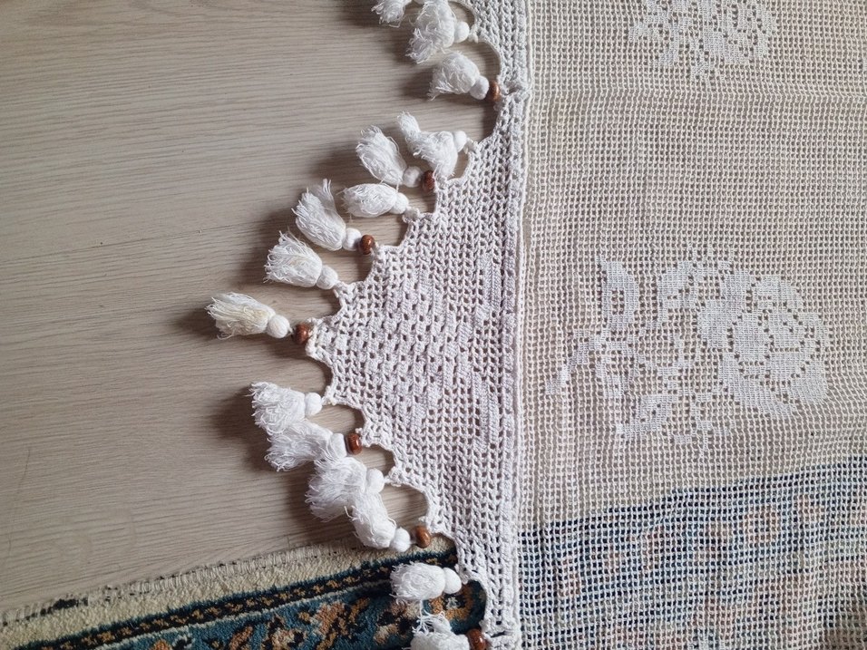 Bohem İşlemeli Beyaz Perde - Görsel 2