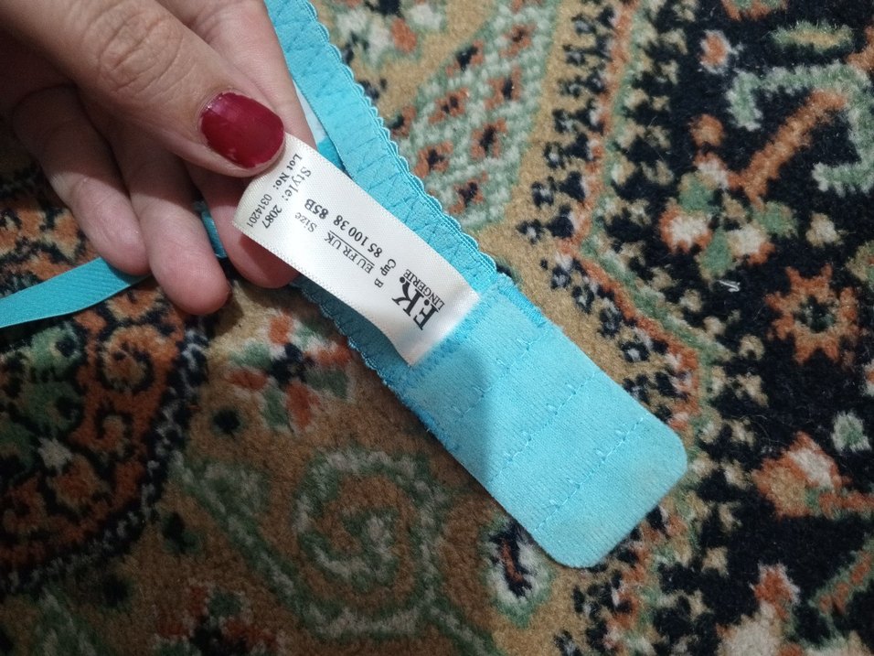 Turkuaz Leopar Desenli Sütyen - Görsel 3