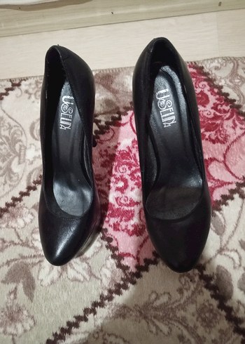 Siyah Yılan Desenli Stiletto Topuklu Kadın Ayakkabı - Görsel 5