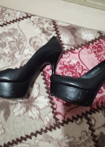 Siyah Yılan Desenli Stiletto Topuklu Kadın Ayakkabı - Görsel 4