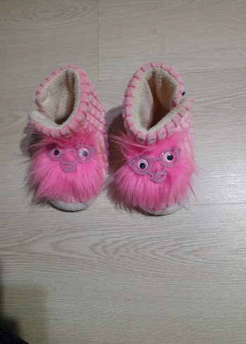 Kızlar İçin Pembe Peluş Ev Terliği - Görsel 5