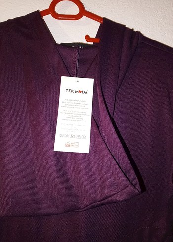 Kadın Mor Uzun Kollu Salaş Kap - Görsel 3