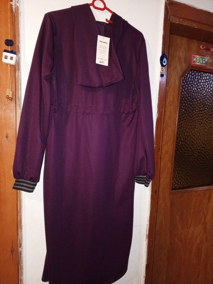 Kadın Mor Uzun Kollu Salaş Kap - Görsel 2