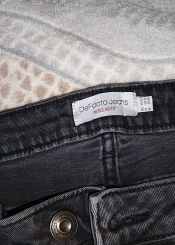 Erkek Siyah Regular Fit Denim Pantolon - Görsel 3