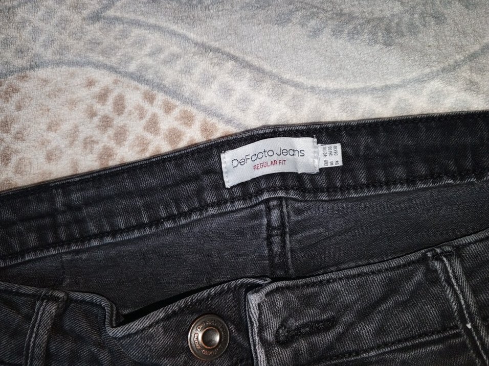 Erkek Siyah Regular Fit Denim Pantolon - Görsel 3