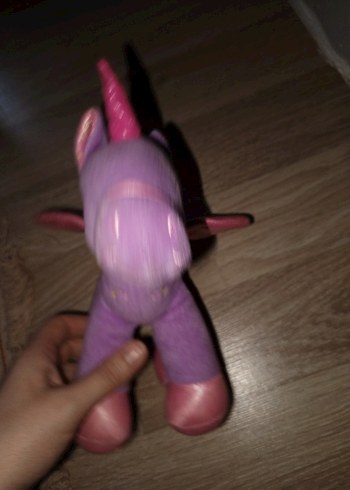 Pastel Mor Kanatlı Peluş Unicorn Oyuncak - Görsel 3