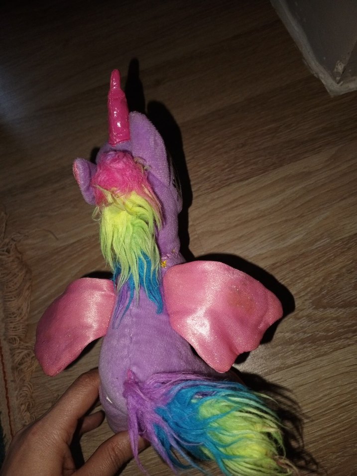 Pastel Mor Kanatlı Peluş Unicorn Oyuncak - Görsel 2