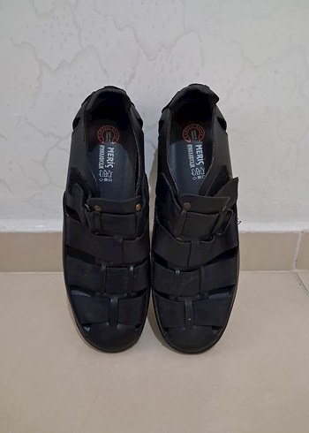 Erkek Siyah Minimalist Tokalı Sandalet - Görsel 3