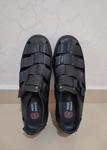 Erkek Siyah Minimalist Tokalı Sandalet - Görsel 2
