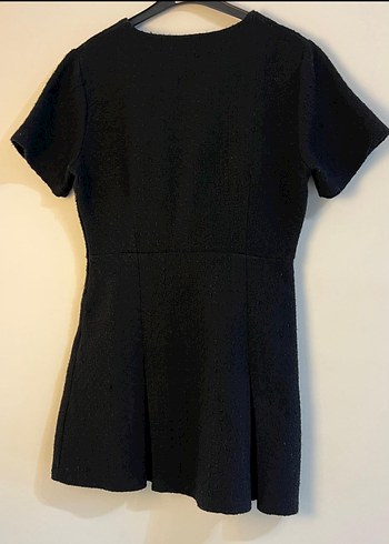 Koton, etiketli Düğmeli Siyah Kadın Mini elbise - Görsel 2