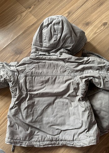 Kapüşonlu Gri Erkek Çocuk Ceketi - Görsel 4