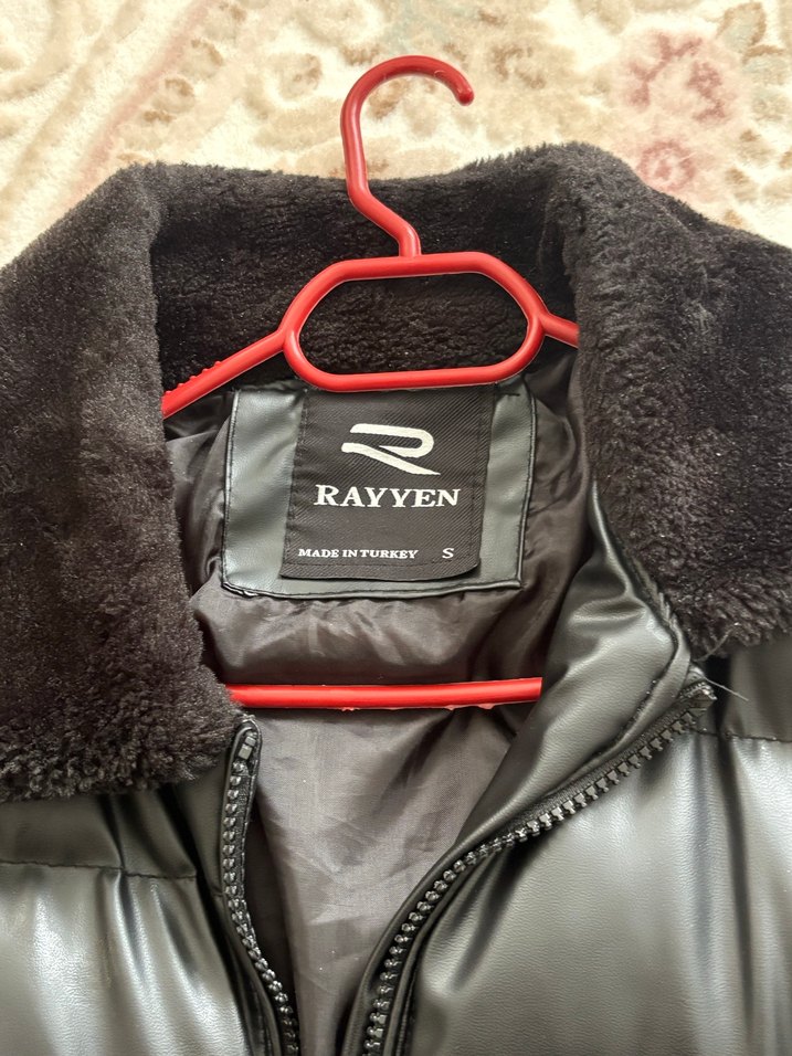 Siyah Deri Kürklü  Kışlık erkek Mont - Görsel 3