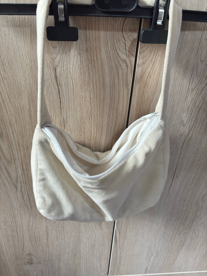 Bej Süet Minimalist Kadın Çantası - Görsel 2