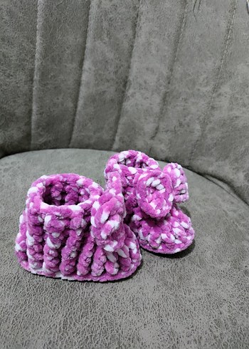 Kızlar için Renkli Örgü Sıcak Ev Terlikleri - Görsel 2