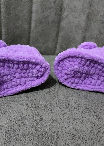 Mor Örgü Kız Çocuk Sıcak Panduf - Görsel 3