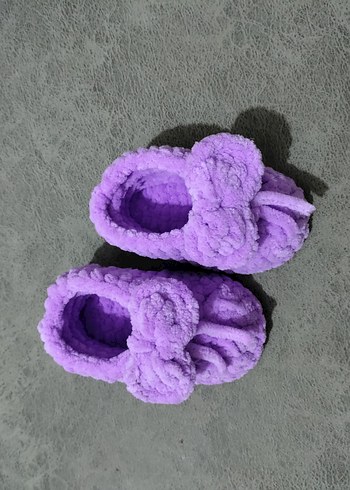 Mor Örgü Kız Çocuk Sıcak Panduf - Görsel 2