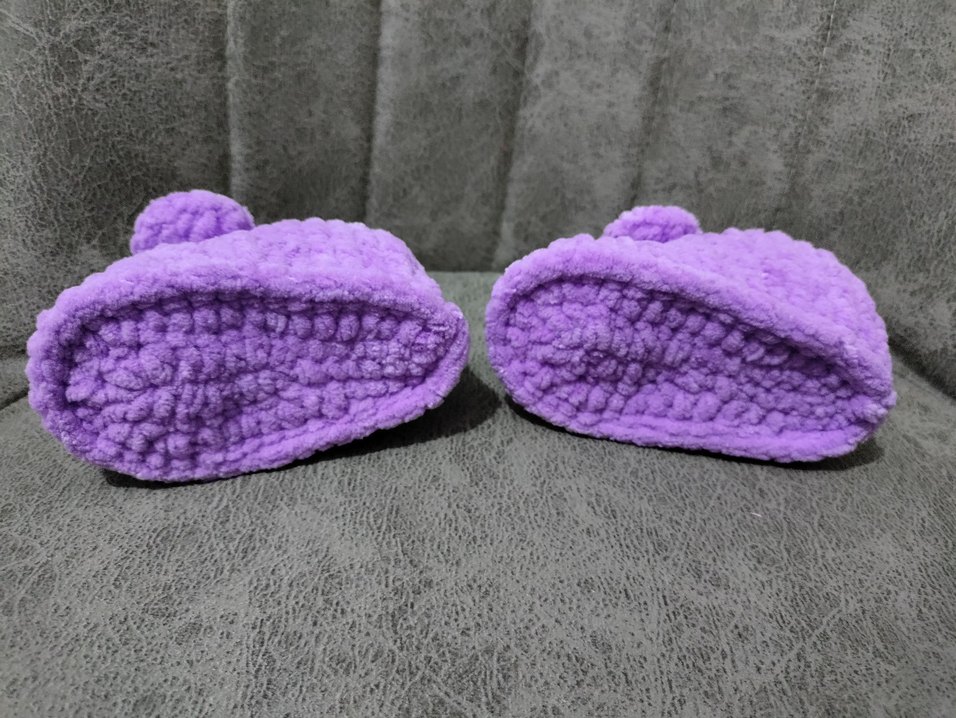 Mor Örgü Kız Çocuk Sıcak Panduf - Görsel 3