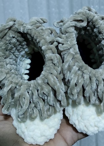 Kızlar için Örme Yün Sıcak Terlik - Görsel 4