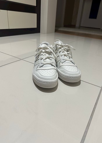 Beyaz Bağcıklı Platform Topuk Spor Ayakkabı - Görsel 4