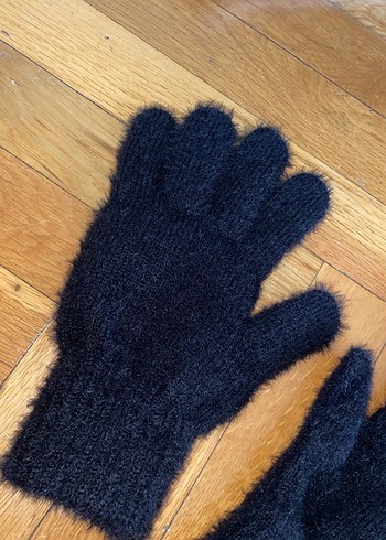 Siyah Bohem Örgü Kadın Eldiveni - Görsel 2