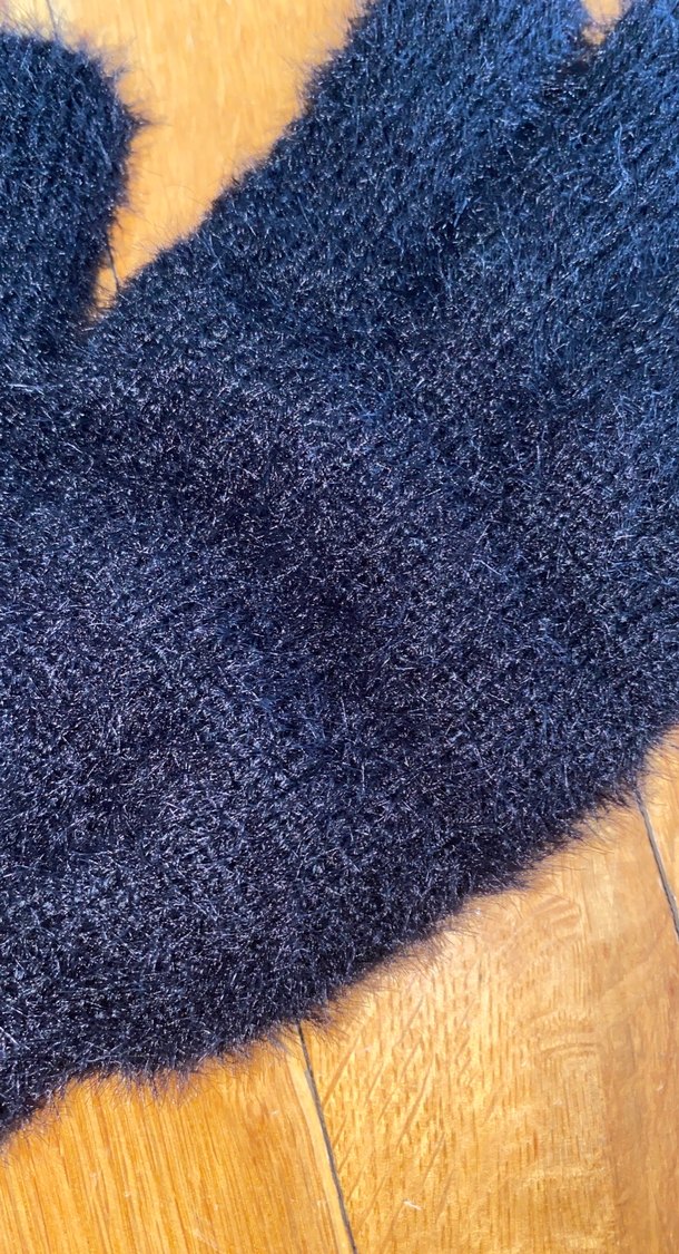 Siyah Bohem Örgü Kadın Eldiveni - Görsel 4