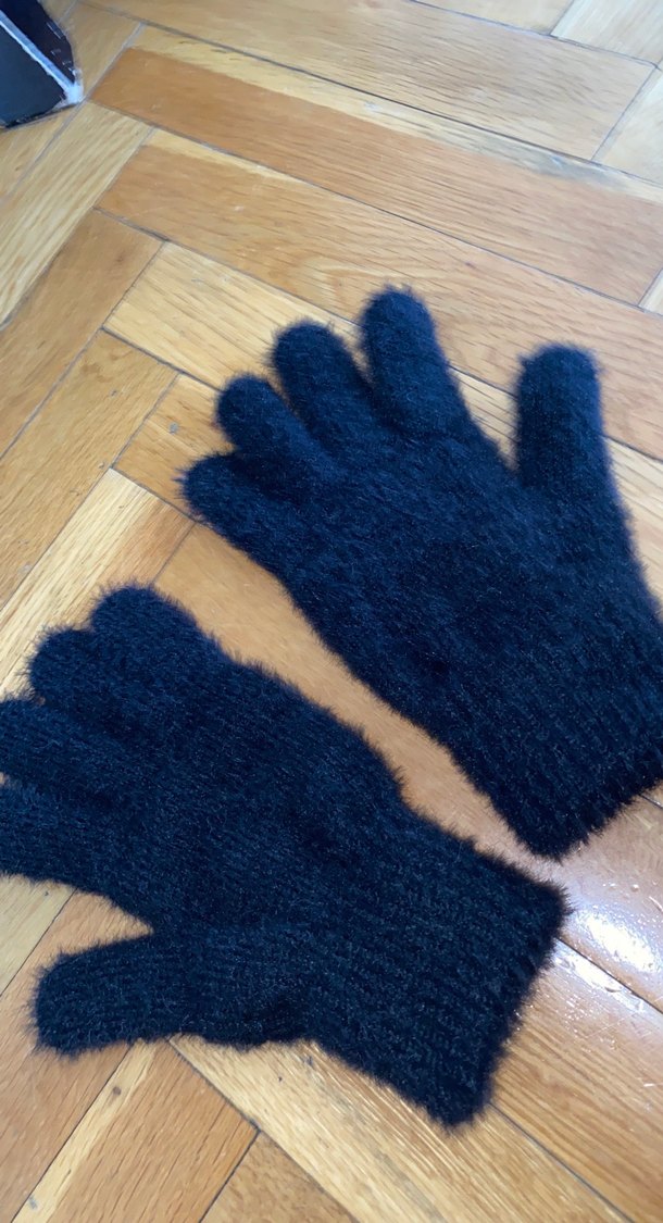 Siyah Bohem Örgü Kadın Eldiveni - Görsel 5