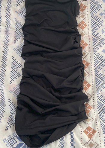 Kadın Siyah Drapeli Streetwear Wrap - Görsel 3