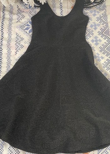 Siyah Uzun Kollu V Yaka Kadın Elbise - Görsel 2