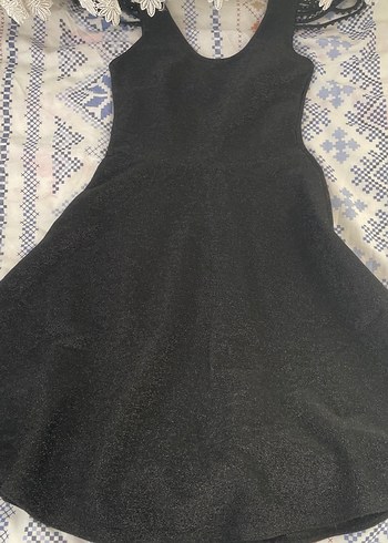 Siyah Uzun Kollu V Yaka Kadın Elbise - Görsel 3