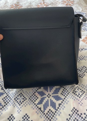 Tokalı Siyah Deri Kadın Çanta - Görsel 5