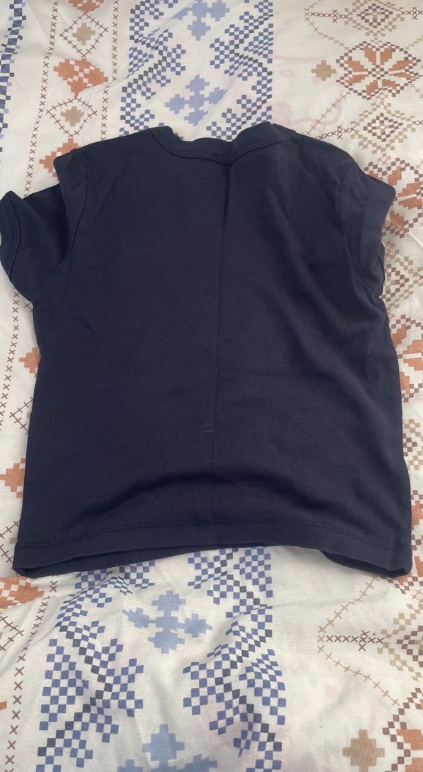 Lacivert baskılı crop - Görsel 2