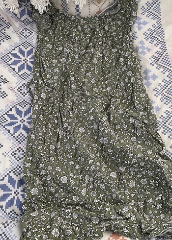 Yeşil Desenli Uzun Etek - Görsel 2