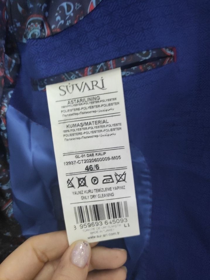 Klasik Mavi Erkek Takım Elbise M Beden - Görsel 5