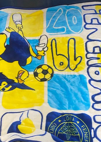 Fenerium Lisanslı-Renkli Çocuk Battaniyesi, Baskılı, Sarı - Görsel 2