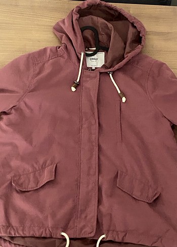 Gül Kurusu Kapüşonlu Düğmeli Kadın Ceket - Görsel 3