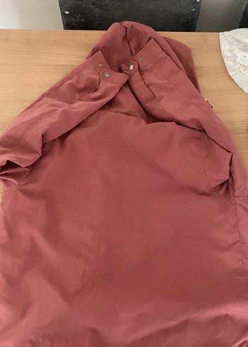 Gül Kurusu Kapüşonlu Düğmeli Kadın Ceket - Görsel 4