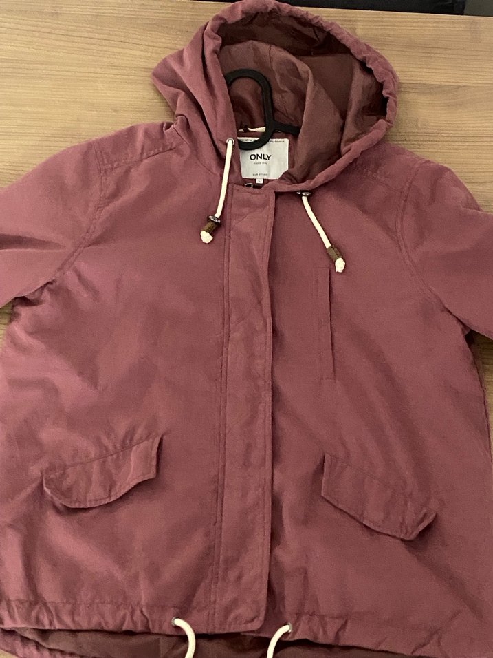 Gül Kurusu Kapüşonlu Düğmeli Kadın Ceket - Görsel 3