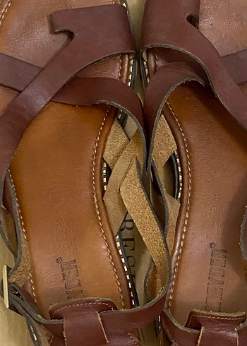 Greyder-Kahverengi Deri Kadın Sandalet - Görsel 4