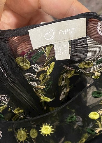 Twist-Nakışlı Bohem Uzun Elbise - Görsel 4