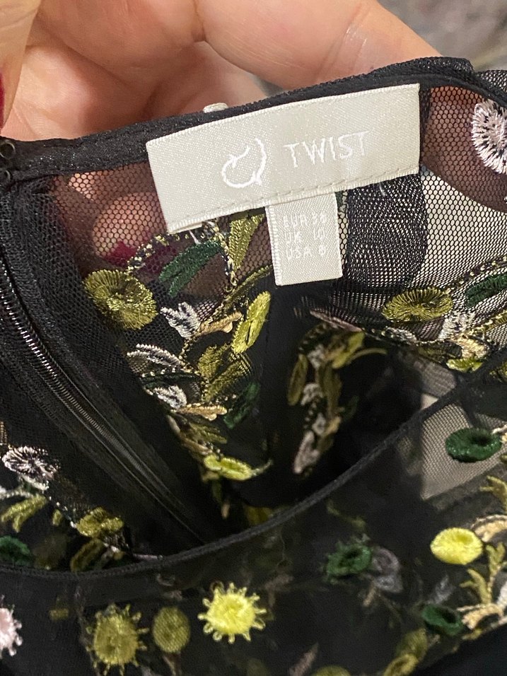 Twist-Nakışlı Bohem Uzun Elbise - Görsel 4