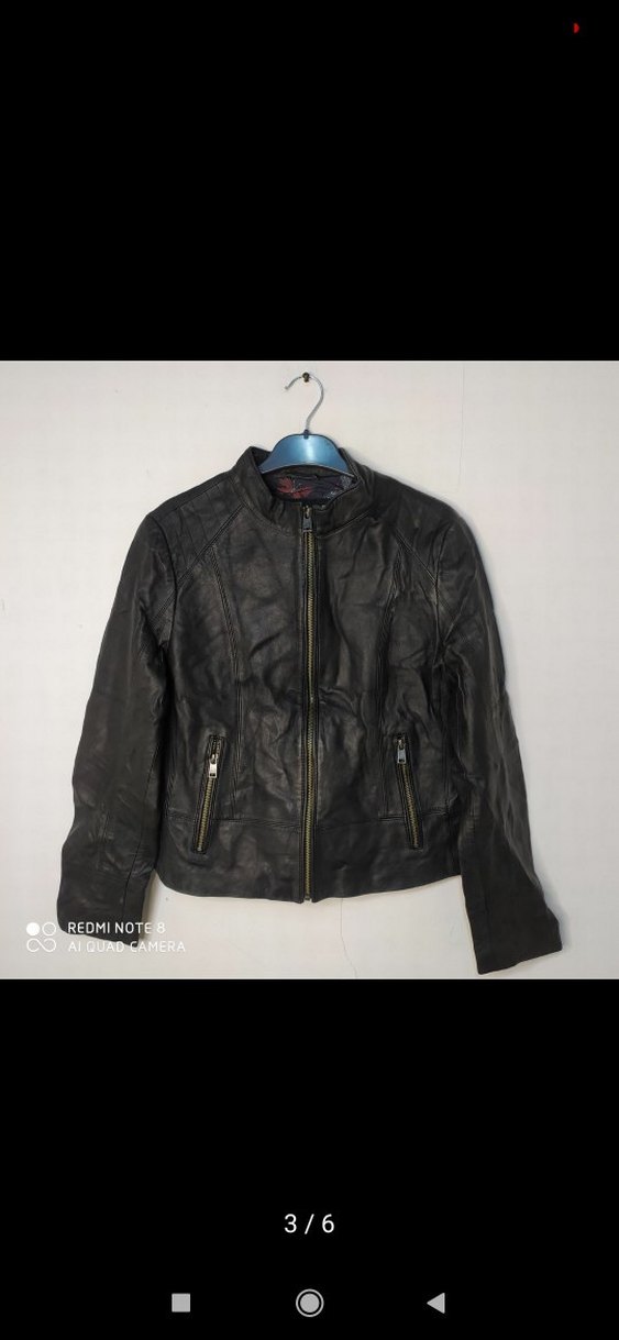 Siyah Deri Biker Ceket - Görsel 3