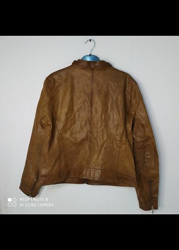 Kahverengi Kemerli Kadın Deri Ceket - Görsel 5