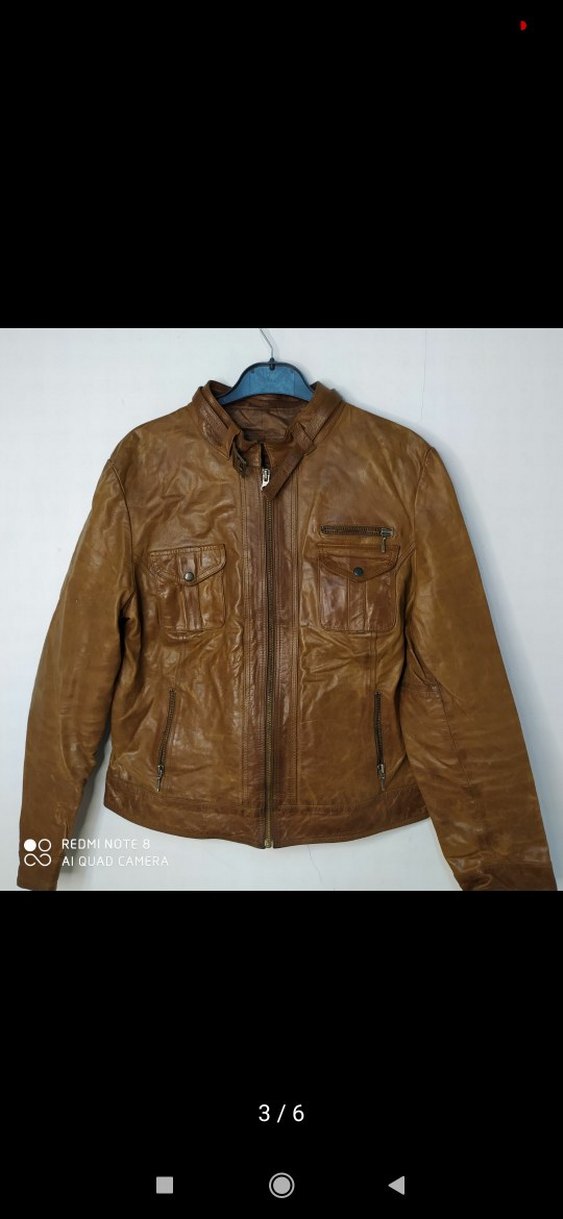 Kahverengi Kemerli Kadın Deri Ceket - Görsel 3
